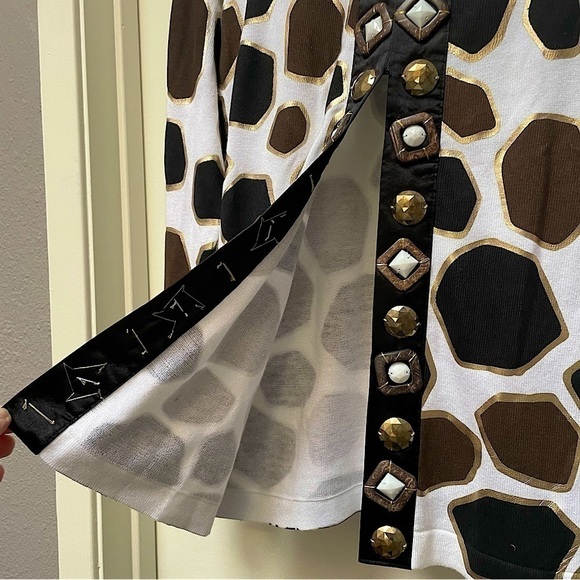 JUST B Cardigan Sweater Giraffe Print NWT Size Small - Picture 5 of 7